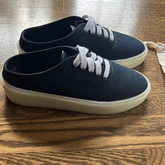 Fear of god navy canvas backless style sneakers - Picture 2 of 4